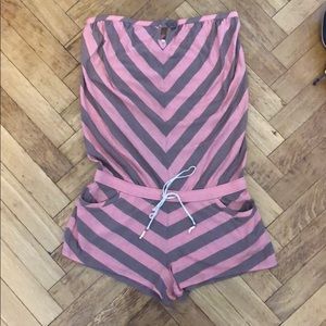 Charlotte Ronson Striped Romper